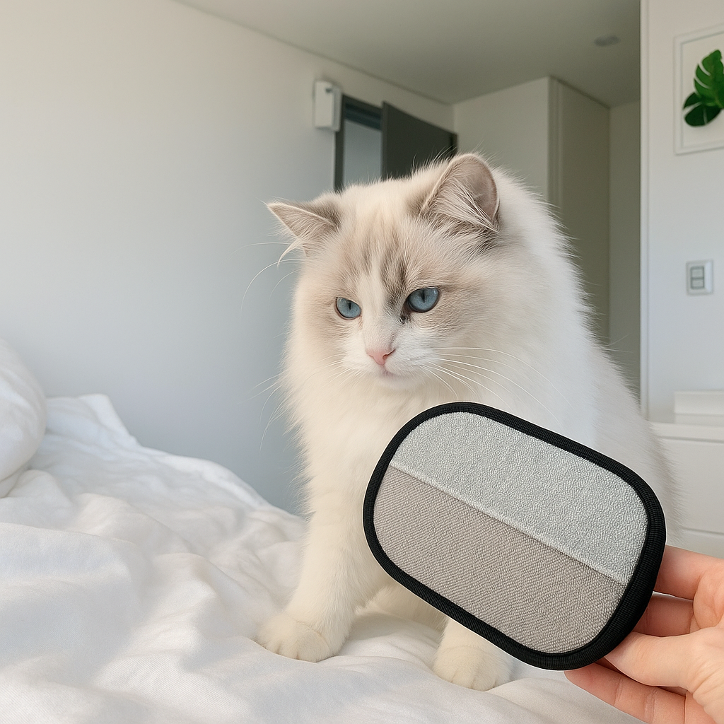 Elektrostatik tüy toplama eldiveni - kedi ve köpek tüylerini kolayca temizleyen silikon eldiven